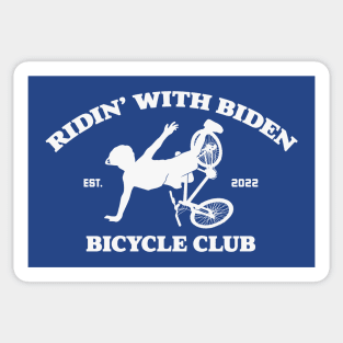 Ridin with Biden Bicycle Club // Funny Biden Bike Fall Sticker